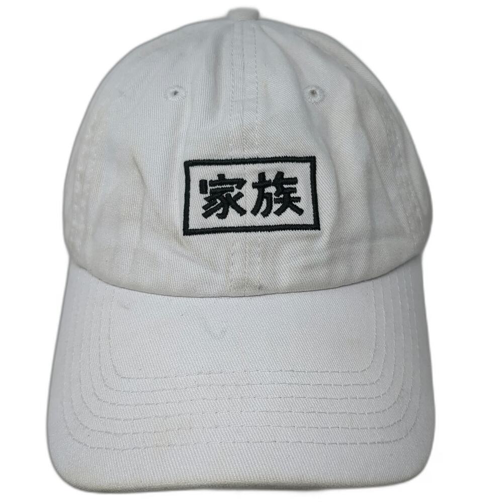 Electric Family Baseball Cap White OSFM Japanese Kanji Patch Kazoku Curved Hat